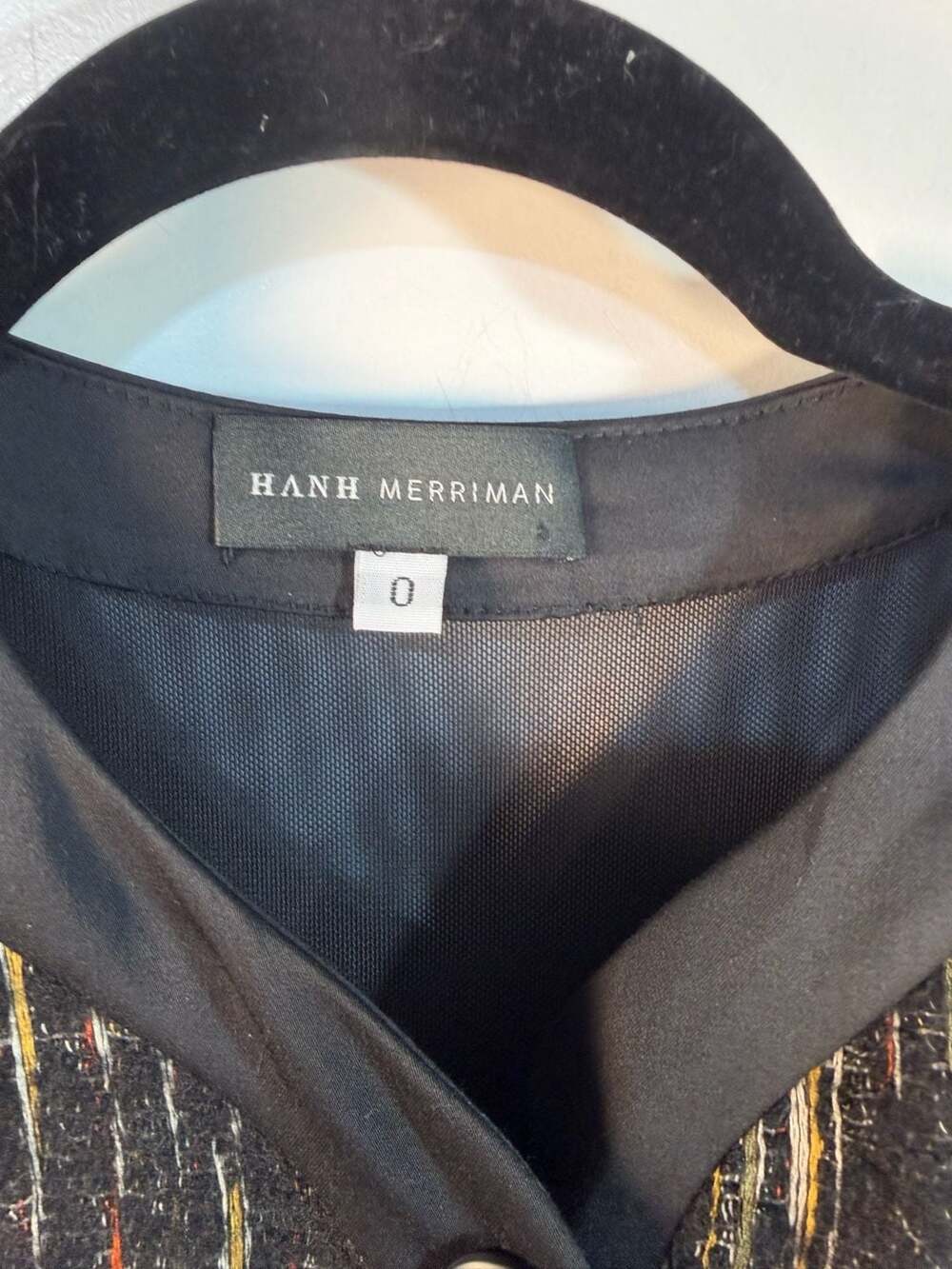 Hanh Merriman Textured Button-Down Midi Dress with Mesh Back Size 0 - Picture 2 of 8